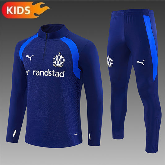 Olympique Marseille Half-Pull Trainingspak 'Koningsblauw' 26/27 - KINDEREN