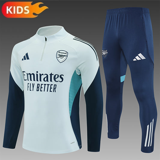 Arsenal Half-Pull Trainingspak 'Wit' 25/26 - KINDEREN