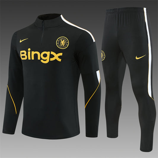 Chelsea Half-Pull Trainingspak 'Zwart' 26/27 - VOLWASSENEN
