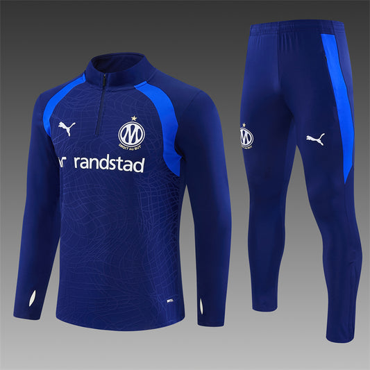 Olympique Marseille Half-Pull Trainingspak 'Koningsblauw' 26/27 - VOLWASSENEN