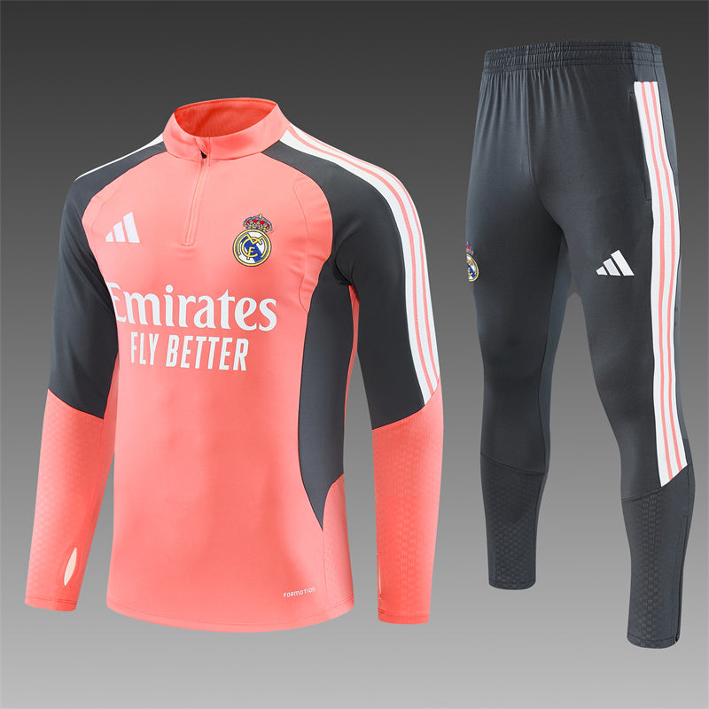 Real Madrid Half-Pull Trainingspak 'Roze-Grijs' 26/27 - VOLWASSENEN