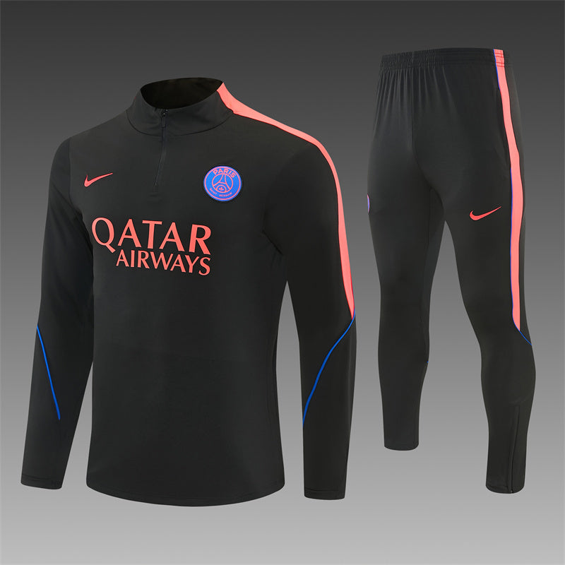 Paris Saint Germain Half-Pull Trainingspak 'Zwart' 26/27 - VOLWASSENEN