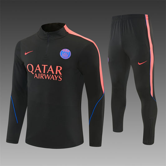 Paris Saint Germain Half-Pull Trainingspak 'Zwart' 26/27 - VOLWASSENEN