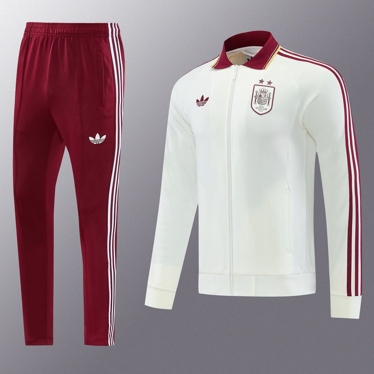 Spanje Full-Zip Trainingspak 26/27 'Wit' - VOLWASSENEN