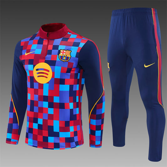 Barcelona Half-Pull Trainingspak 'Rood-Blauw' 26/27 - VOLWASSENEN
