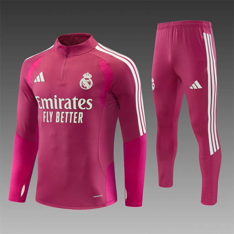Real Madrid Half-Pull Trainingspak 'Roze' 26/27 - VOLWASSENEN