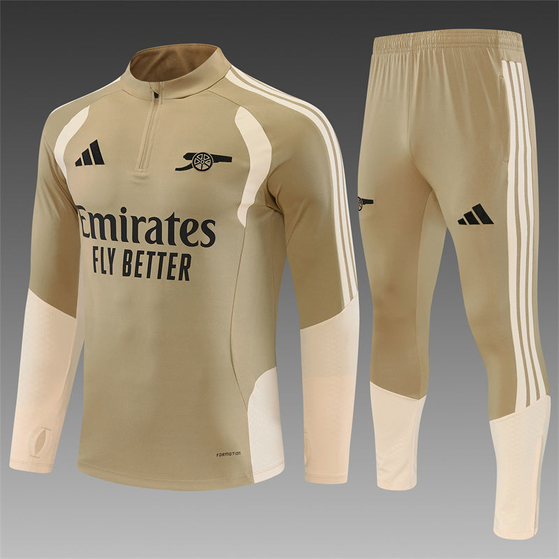 Arsenal Half-Pull Trainingspak 'Beige' 26/27 - VOLWASSENEN
