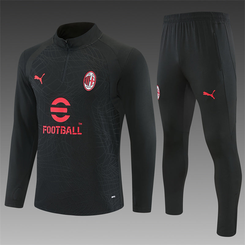 AC Milan Half-Pull Trainingspak 'Zwart' 26/27 - VOLWASSENEN