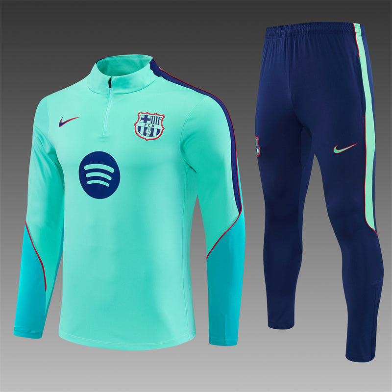 Barcelona Half-Pull Trainingspak 'Blauw-Groen' 26/27 - VOLWASSENEN