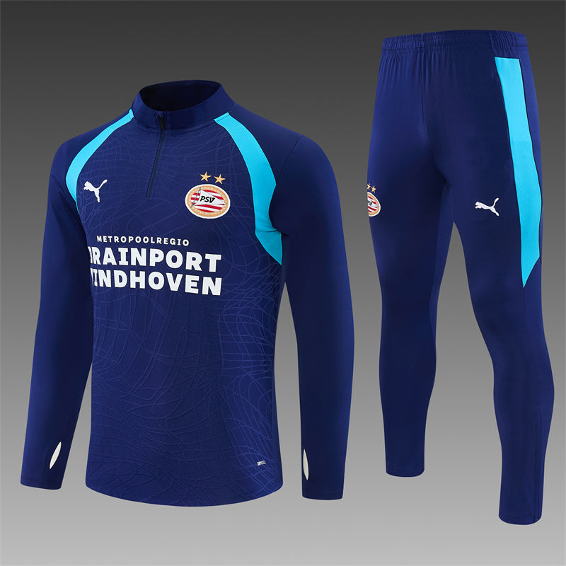 PSV Eindhoven Half-Pull Trainingspak 'Donkerblauw' 26/27 - VOLWASSENEN
