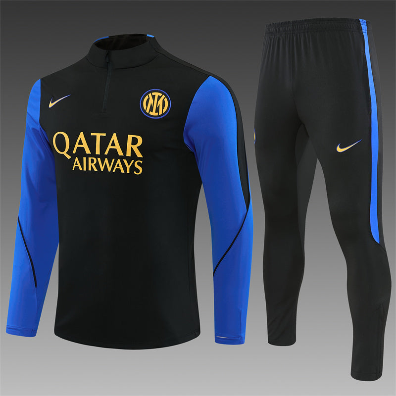 Inter Milan Half-Pull Trainingspak 'Zwart-Blauw' 26/27 - VOLWASSENEN