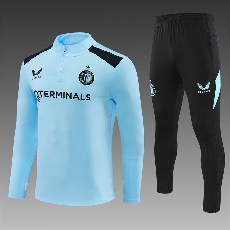 Feyenoord Half-Pull Trainingspak 'Wit-Zwart' 26/27 - VOLWASSENEN