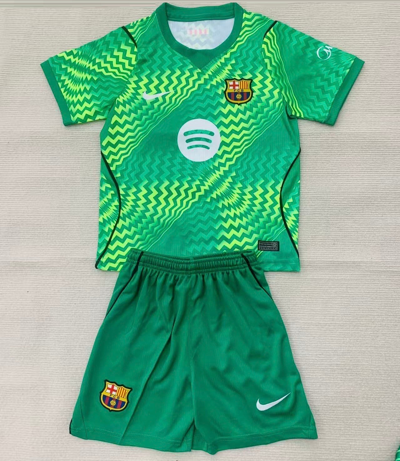 Barcelona Keeper Voetbalkit 'Groen' 26/27 - KINDEREN