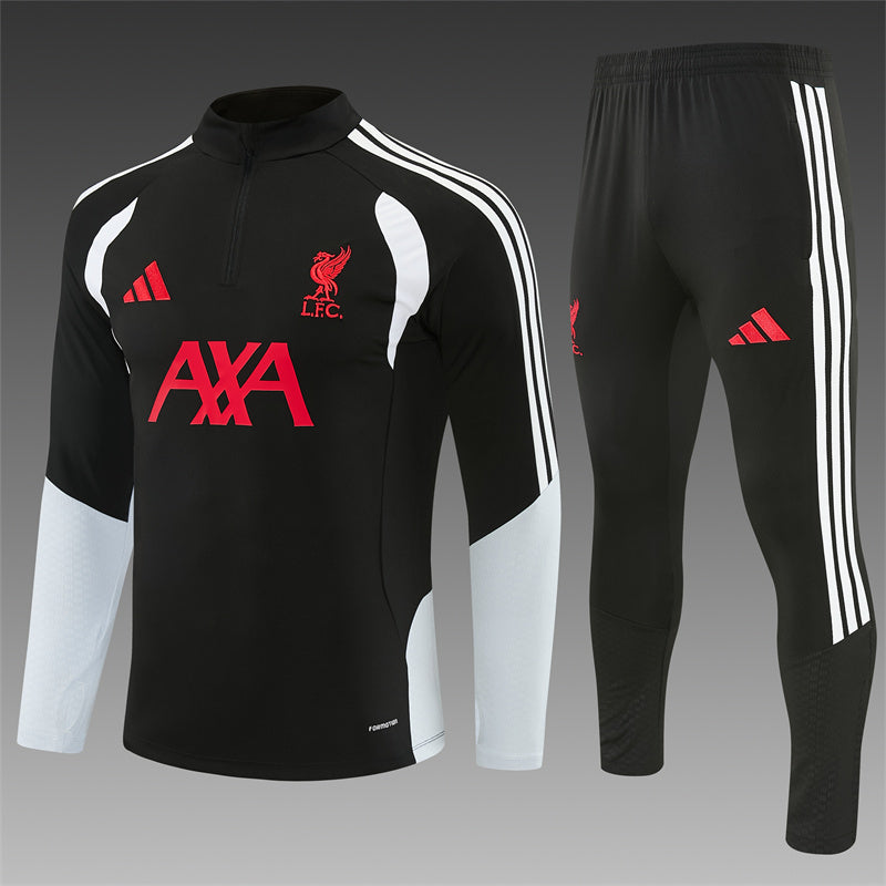 Liverpool Half-Pull Trainingspak 'Zwart' 26/27 - VOLWASSENEN