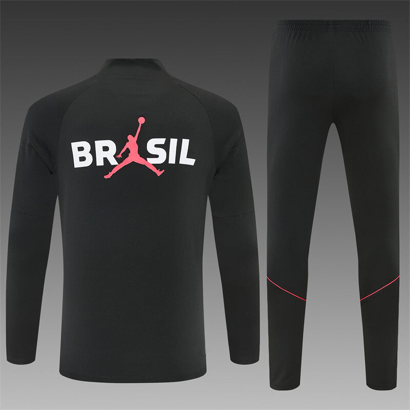 Brazilie Half-Pull Trainingspak 'Zwart-Rood' 2026 - KINDEREN