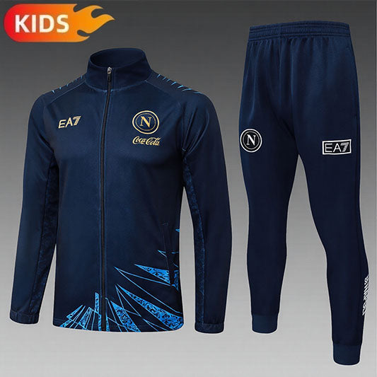 Napoli Full-Zip Trainingspak 'Marineblauw' 25/26 - KINDEREN