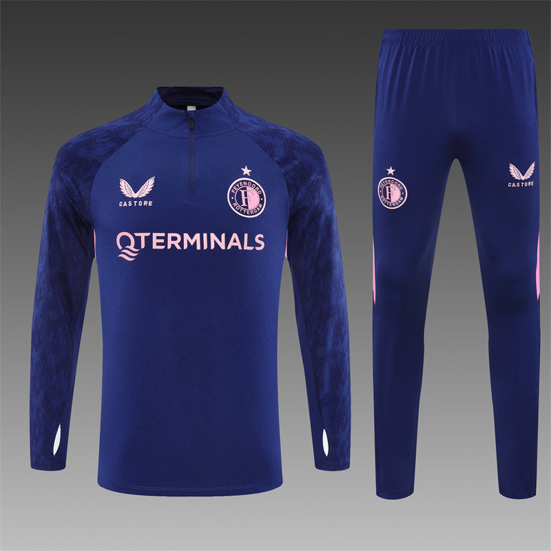 Feyenoord Half-Pull Trainingspak 'Blauw' 25/26 - VOLWASSENEN