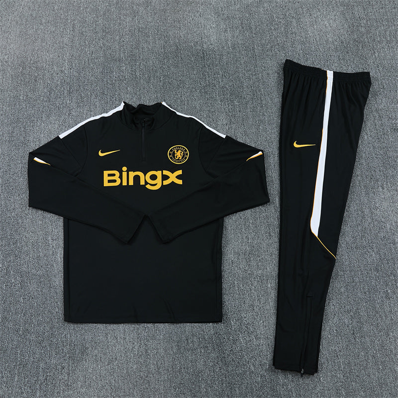 Chelsea Half-Pull Trainingspak 'Zwart' 26/27 - KINDEREN