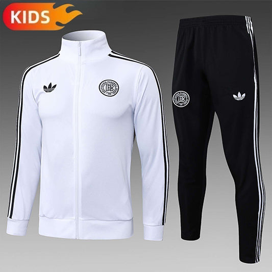 Duitsland Full-zip Trainingspak 'Wit' 25/26 - KINDEREN