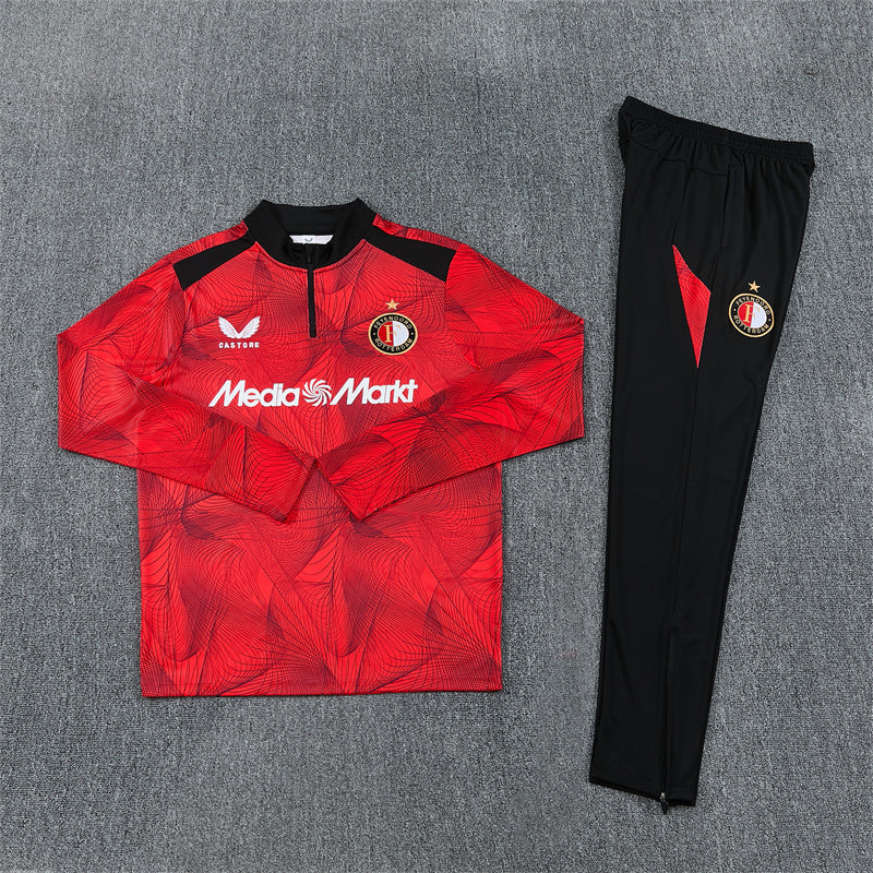 Feyenoord Half-Pull Trainingspak 'Rood' 26/27 - KINDEREN