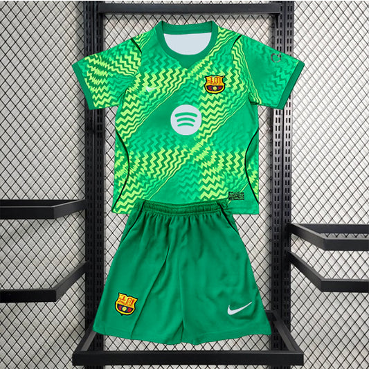 Barcelona Keeper Voetbalkit 'Groen' 26/27 - KINDEREN