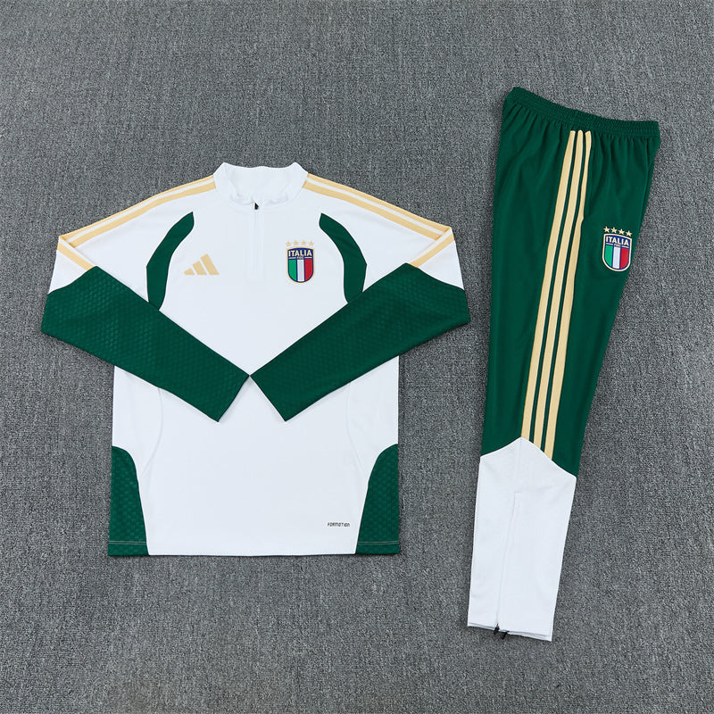 Italie Half-Pull Trainingspak 'Wit' 26/27 - VOLWASSENEN