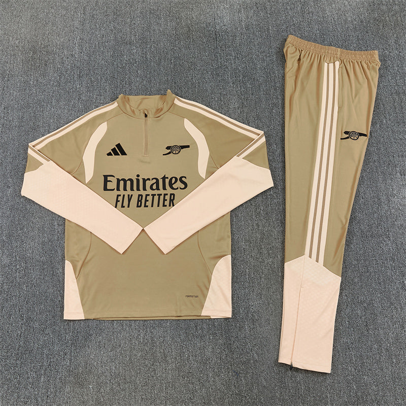 Arsenal Half-Pull Trainingspak 'Beige' 26/27 - KINDEREN