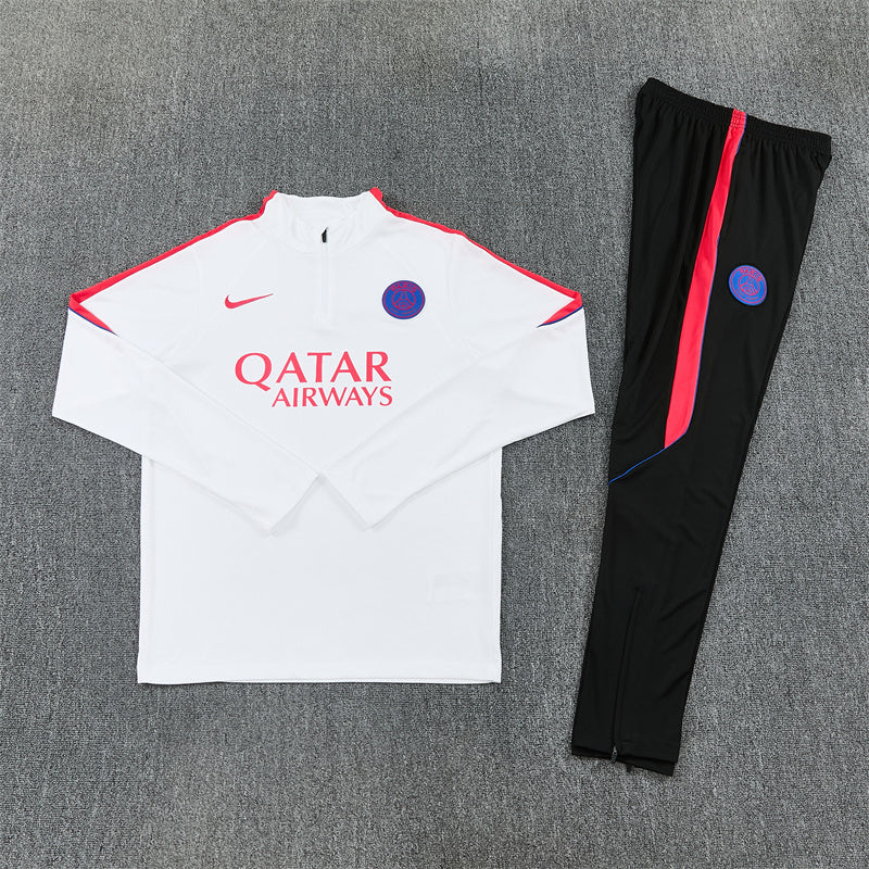 Paris Saint Germain Half-Pull Trainingspak 'Wit' 26/27 - VOLWASSENEN