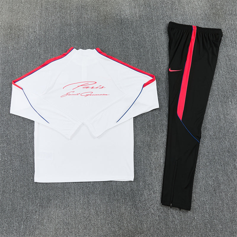 Paris Saint Germain Half-Pull Trainingspak 'Wit' 26/27 - VOLWASSENEN