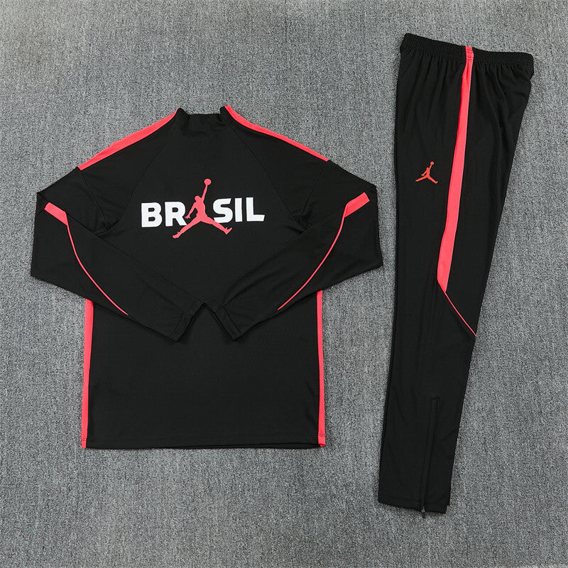 Brazilie Half-Pull Trainingspak 'Zwart-Rood' 2026 - KINDEREN