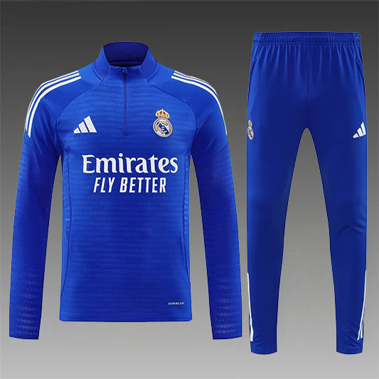 Real Madrid Half-Pull Trainingspak 'Blauw' 25/26 - VOLWASSENEN