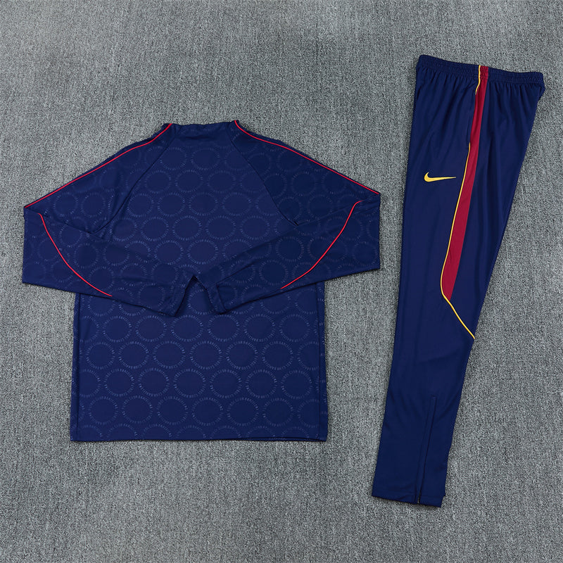 Barcelona Half-Pull Trainingspak 'Koningsblauw' 26/27 - KINDEREN