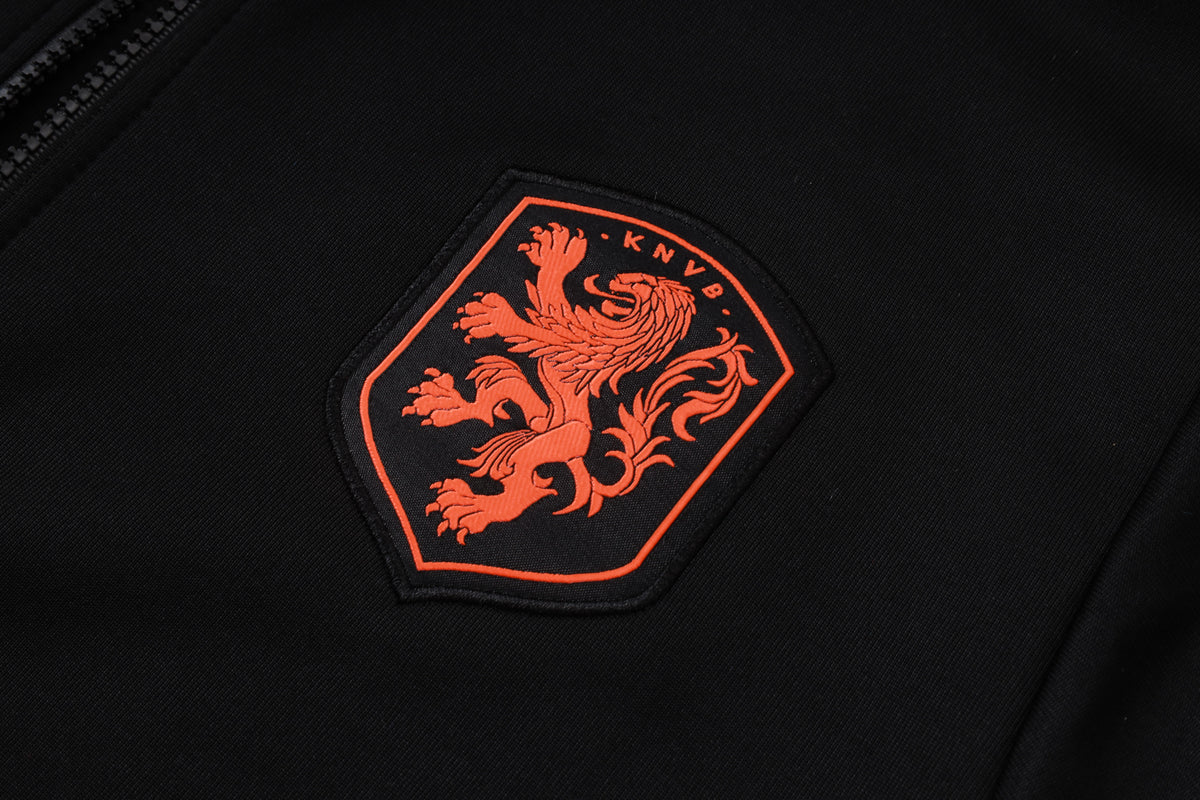 Nederland Full-Zip Trainingspak 26/27 'Zwart' - VOLWASSENEN