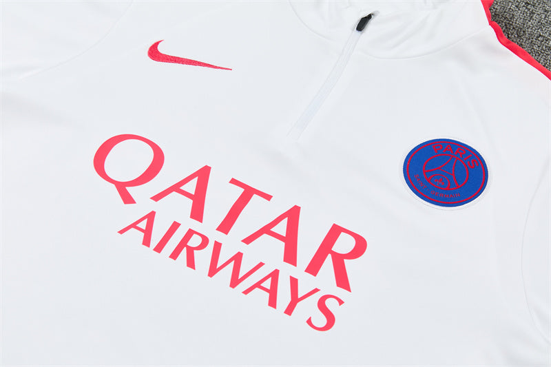 Paris Saint Germain Half-Pull Trainingspak 'Wit' 26/27 - VOLWASSENEN