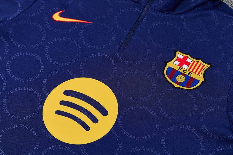 Barcelona Half-Pull Trainingspak 'Koningsblauw' 26/27 - KINDEREN