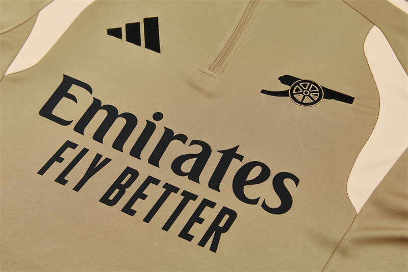 Arsenal Half-Pull Trainingspak 'Beige' 26/27 - KINDEREN