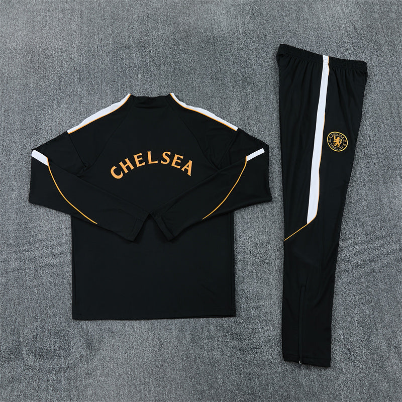 Chelsea Half-Pull Trainingspak 'Zwart' 26/27 - KINDEREN