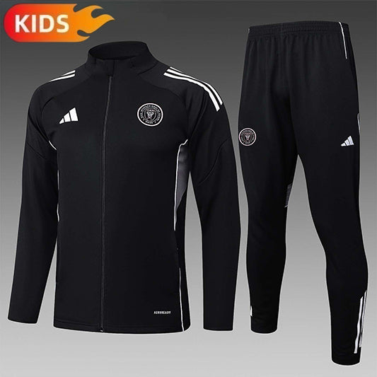 Inter Miami Full-zip Trainingspak 'Zwart' 25/26 - KINDEREN