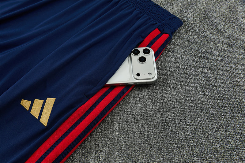Bayern Munchen Half-Pull Trainingspak 'Beige-Blauw' 26/27 - KINDEREN