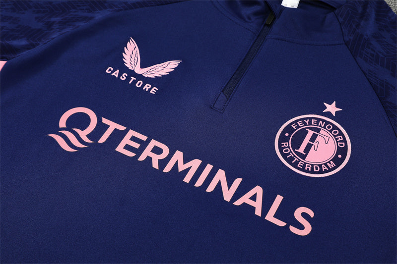 Feyenoord Half-Pull Trainingspak 'Blauw' 25/26 - VOLWASSENEN