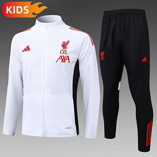 Liverpool Full-zip Trainingspak 'Wit' 25/26 - KINDEREN