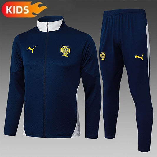 Portugal Full-zip Trainingspak 'Donkerblauw' 25/26 - KINDEREN