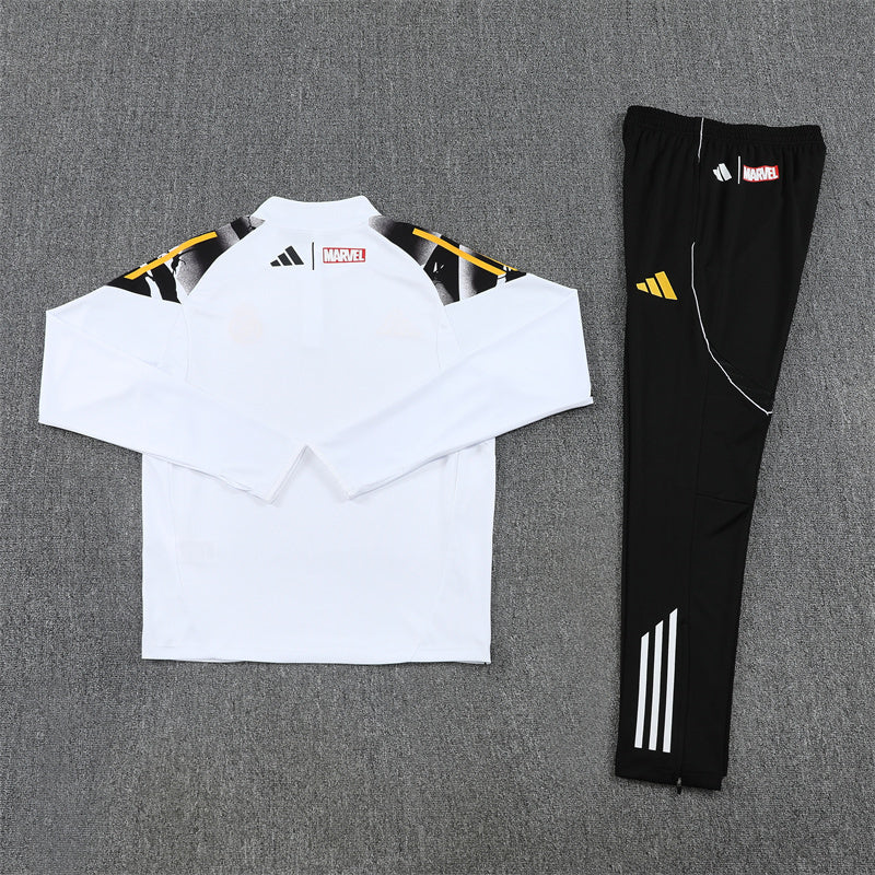 Real Madrid Half-Pull Trainingspak 'Wit-Goud' 26/27 - KINDEREN