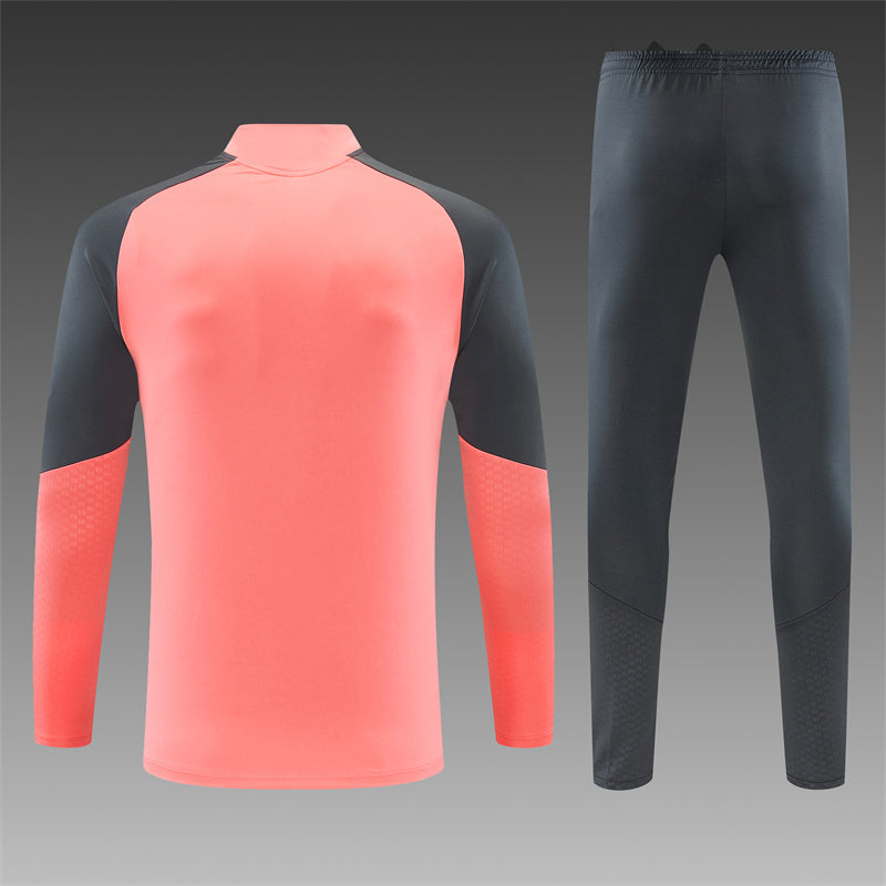 Real Madrid Half-Pull Trainingspak 'Roze-Grijs' 26/27 - KINDEREN