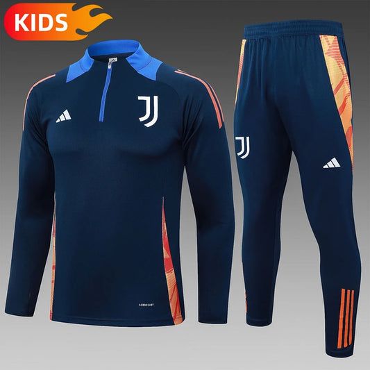 Juventus Half-Pull Trainingspak 'Blauw' - KINDEREN