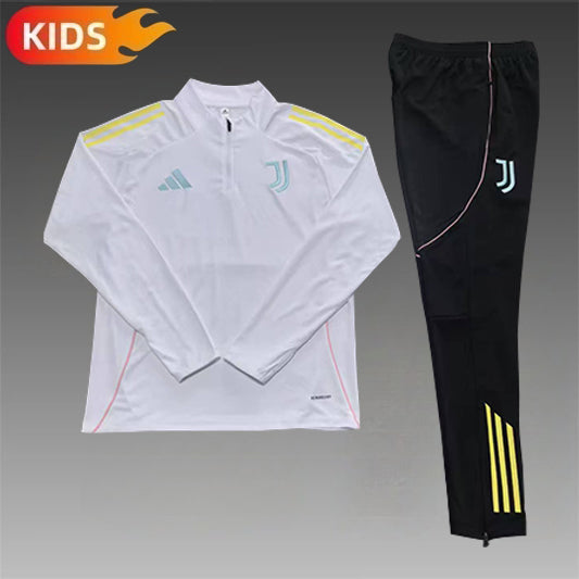 Juventus Half-Pull Trainingspak 'Wit' 25/26 - KINDEREN