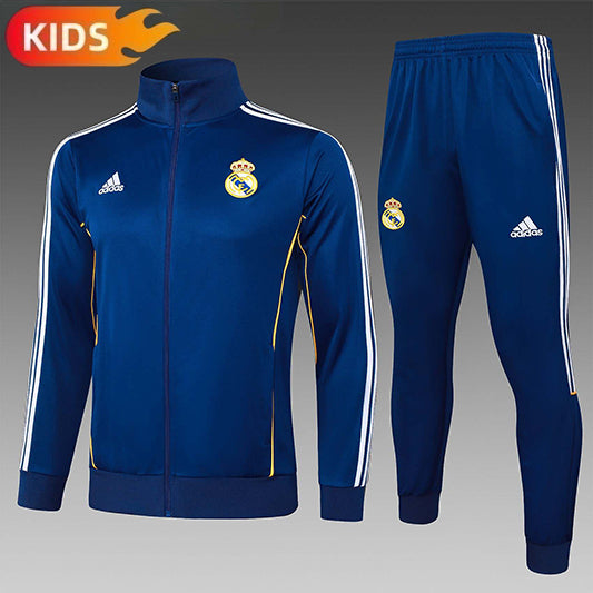 Real Madrid Full-zip Trainingspak 'Donkerblauw' 25/26 - KINDEREN