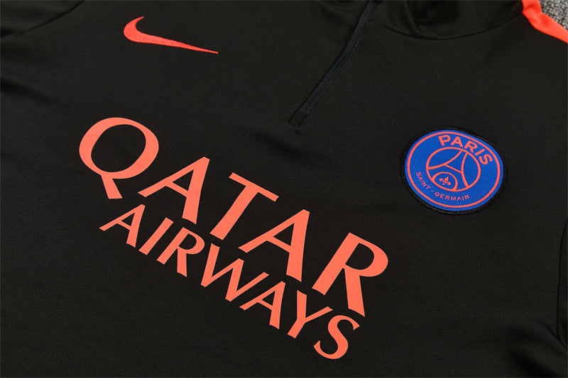 Paris Saint Germain Half-Pull Trainingspak 'Zwart' 26/27 - KINDEREN