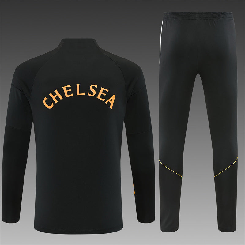 Chelsea Half-Pull Trainingspak 'Zwart' 26/27 - KINDEREN