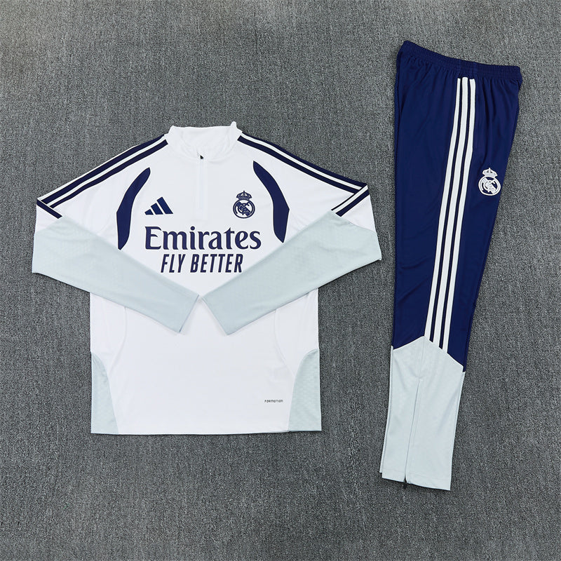 Real Madrid Half-Pull Trainingspak 'Wit' 26/27 - KINDEREN